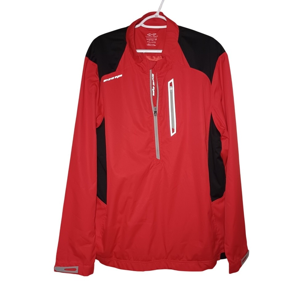 Snake Eyes Weather 18 Reflective Windbreaker Jacket Mens XXL Red 1/2 Zip